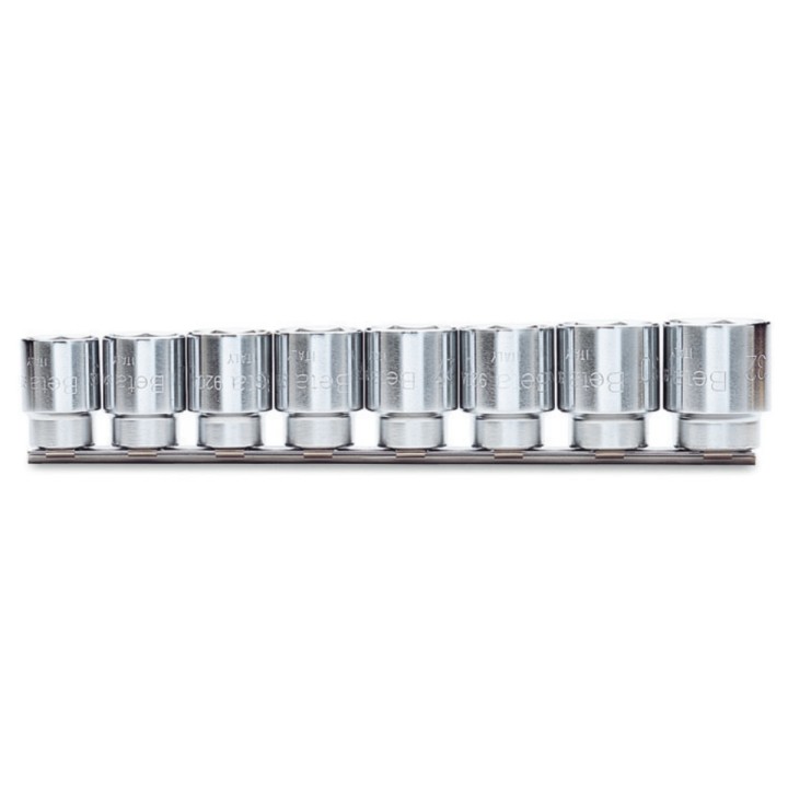 Beta 920A/SB8 Serie di 8 chiavi a bussola a mano bocca esagonale (art. 920A) su supporto 009200042
