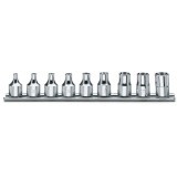 Beta 910FTX/SB9 Serie di 9 chiavi a bussola a mano per viti con testa a profilo Torx® (art. 910FTX) su supporto 009100430