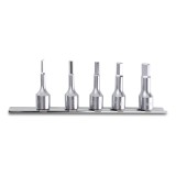 Beta 910ME/SB5 Serie di 5 chiavi a bussola maschio esagonale (art. 910ME) su supporto 009100515