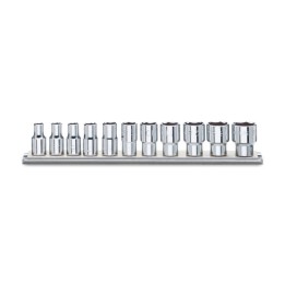 Beta 920AS/SB11 Serie di 11 chiavi a bussola a mano bocca poligonale (art.920AS) su supporto 009200225