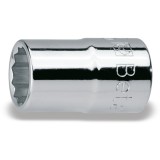 Beta 920B 20 Chiavi a bussola a mano con attacco quadro femmina 1/2" bocca poligonale, cromate 009200120