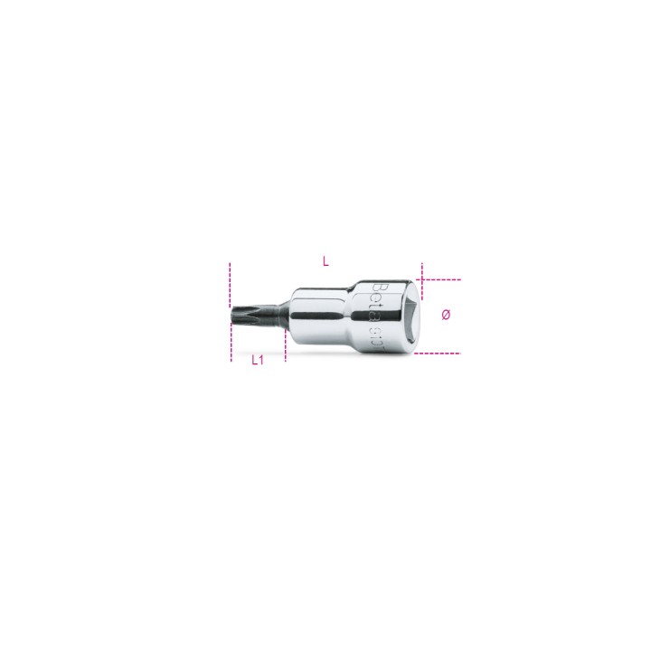 Beta 910TX 45 Chiavi a bussola a mano a giravite maschio per viti con impronta Torx® con attacco quadro femmina 3/8" cromate - i