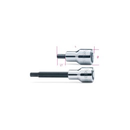 Beta 920PE 14 Chiavi a bussola a mano maschio esagonale con attacco quadro femmina 1/2" cromate - inserti bruniti 009200434