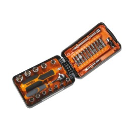 Beta 900/C39N Cassetta compatta da 11 chiavi a bussola a mano esagonali, 21 inserti e 7 accessori 009000947