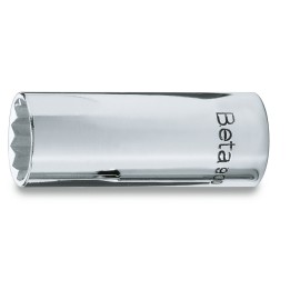 Beta 900AS-MBL 5/16 Chiavi a bussola a mano con attacco quadro femmina 1/4", tipo lungo bocca poligonale, cromate 009000330