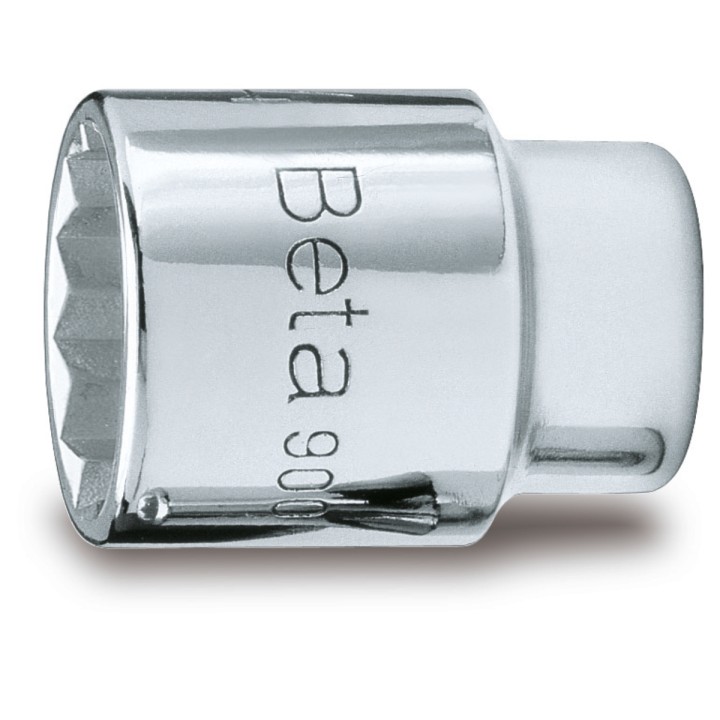 Beta 900MB 7 Chiavi a bussola a mano con attacco quadro femmina 1/4" bocca poligonale, cromate 009000164