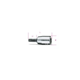 Beta 900TX 07 Chiavi a bussola a mano maschio per viti con impronta Torx® con attacco quadro femmina 1/4" cromate - inserti brun
