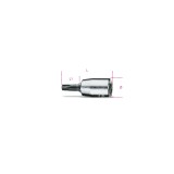 Beta 900TX 07 Chiavi a bussola a mano maschio per viti con impronta Torx® con attacco quadro femmina 1/4" cromate - inserti brun