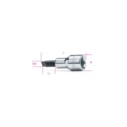 Beta 920LP 2X12 Chiavi a bussola a mano a giravite per viti con intaglio con attacco quadro 1/2" cromate - inserti bruniti 00920