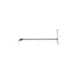 Beta 910/40 Quadro maschio 3/8" snodato a T cromato 009100850