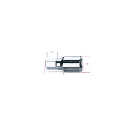 Beta 928ME 14 Chiavi a bussola a mano maschio esagonale con attacco quadro femmina 3/4" cromate 009280514
