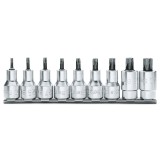 Beta 920TX/SB9 Serie di 9 chiavi a bussola maschio per viti con impronta Torx® (art. 920TX) su supporto 009200532