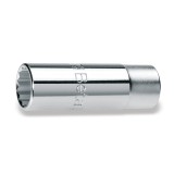 Beta 910AS-L 7/8 Chiavi a bussola a mano con attacco quadro femmina 3/8", tipo lungo bocca poligonale, cromate 009100363