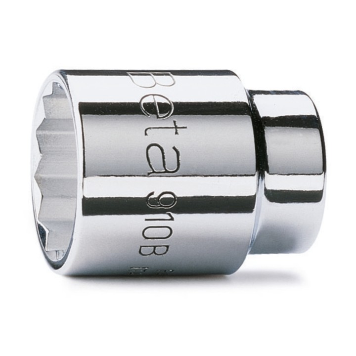 Beta 910B 10 Chiavi a bussola a mano con attacco quadro femmina 3/8" bocca poligonale, cromate 009100110