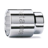 Beta 910B 18 Chiavi a bussola a mano con attacco quadro femmina 3/8" bocca poligonale, cromate 009100118