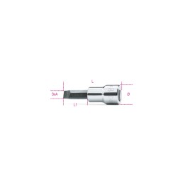 Beta 910LP 1X5,5 Chiavi a bussola a mano a giravite per viti con intaglio con attacco quadro 3/8" cromate - inserti bruniti 0091
