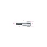 Beta 910LP 1X5,5 Chiavi a bussola a mano a giravite per viti con intaglio con attacco quadro 3/8" cromate - inserti bruniti 0091