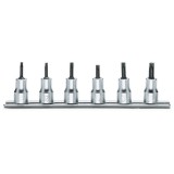 Beta 910TX/SB6 Serie di 6 chiavi a bussola maschio per viti con impronta Torx® (art. 910TX) su supporto 009100530