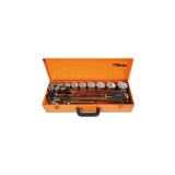 Beta 928AS/C12 Assortimento di 12 chiavi a bussola a mano esagonali e 5 accessori in cassetta di lamiera 009280968