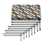 Beta 951/S6 Serie di 6 chiavi a T con tre estremità maschio esagonale (art. 951) 009510687