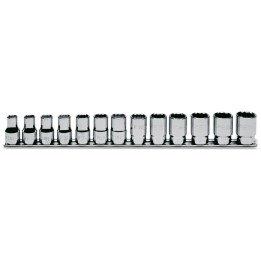 Beta 920B/SB13 Serie di 13 chiavi a bussola a mano bocca poligonale (art. 920B) su supporto 009200140