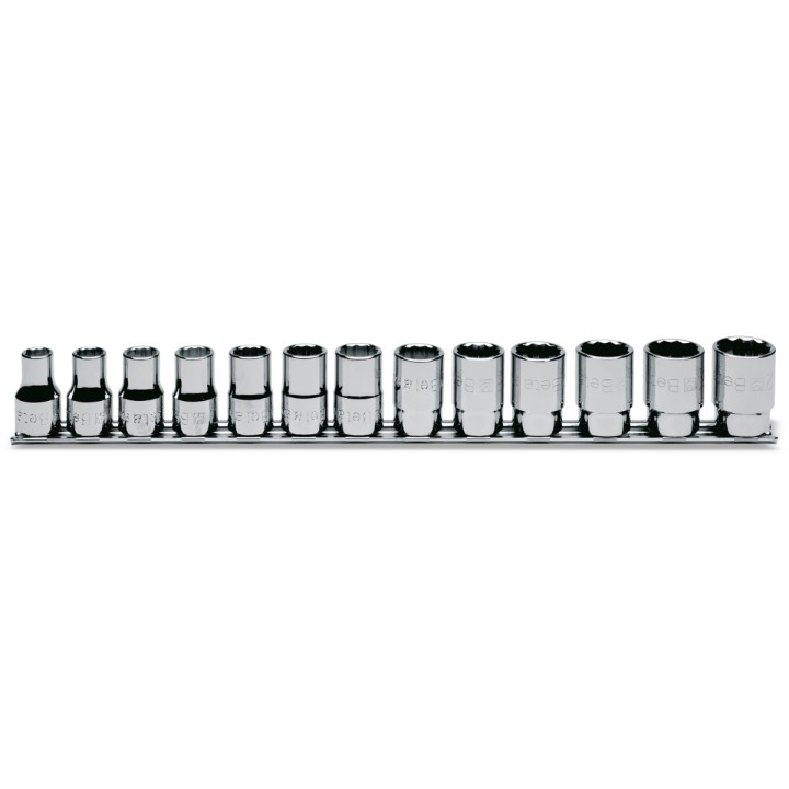 Beta 920B/SB13 Serie di 13 chiavi a bussola a mano bocca poligonale (art. 920B) su supporto 009200140
