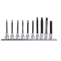 Beta 920TX-L/SB10 Serie di 10 chiavi a bussola maschio lunghe (art. 920TX/L) per viti con impronta Torx(R) su suporto 009200545