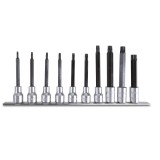 Beta 920TX-L/SB10 Serie di 10 chiavi a bussola maschio lunghe (art. 920TX/L) per viti con impronta Torx(R) su suporto 009200545