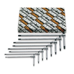 Beta 951/S8 Serie di 8 chiavi a T con tre estremità maschio esagonale (art. 951) 009510693