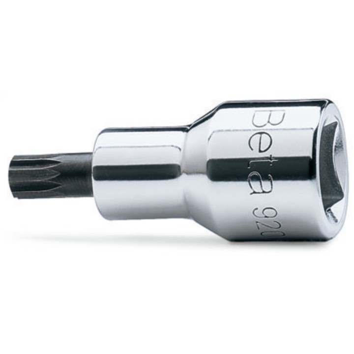 Beta 920XZN 12 Chiavi a bussola a mano maschio per viti con impronta XZN®, con attacco quadro femmina 1/2" cromate - inserti bru