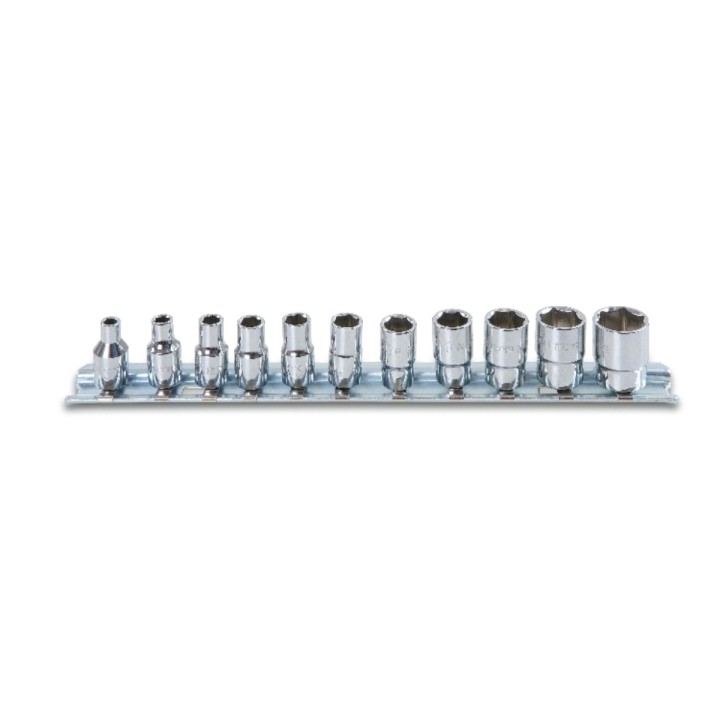 Beta 900AS/SB11 Serie di chiavi a bussola a mano con attacco quadro femmina 1/4" bocca esagonale, cromate 009000389