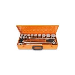 Beta 928A/C12 Assortimento di 12 chiavi a bussola esagonali e 5 accessori in cassetta di lamiera 009280955