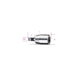 Beta 900LP 1,6X10 Chiavi a bussola a mano a giravite per viti con intaglio con attacco quadro femmina 1/4" cromate - inserti bru