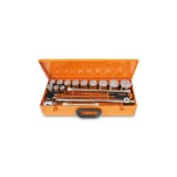 Beta 928B/C12 Assortimento di 12 chiavi a bussola a mano poligonali e 5 accessori in cassetta di lamiera 009280957