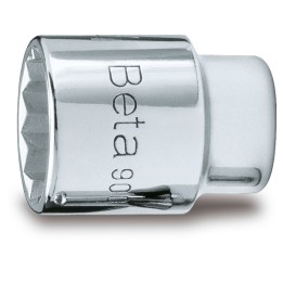 Beta 900MB 6 Chiavi a bussola a mano con attacco quadro femmina 1/4" bocca poligonale, cromate 009000163