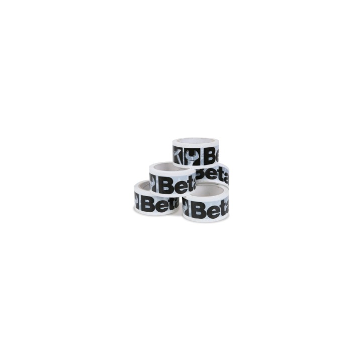 Beta 9589B/36 Confezione da 36 rotoli di nastro adesivo per imballo, logo Beta, bianco 095890036