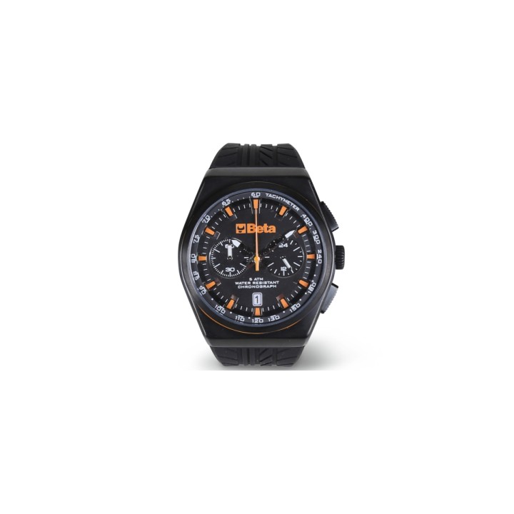 Beta 9593A Cronografo, cassa in acciaio, water resistant 5ATM, cinturino in silicone 095930050