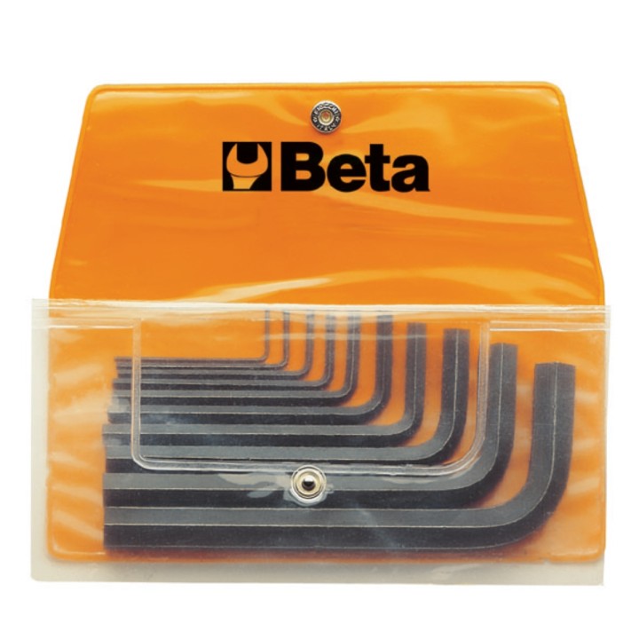 Beta 96N/B10 Serie di 10 chiavi maschio esagonale piegate (art. 96N) in busta 000960650