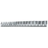 Beta 910B/SB17 Serie di 17 chiavi a bussola a mano bocca poligonale (art. 910B) 009100130