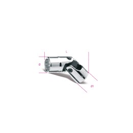 Beta 910B/SN 19 Chiavi a bussola a mano snodate con attacco quadro femmina 3/8" bocca poligonale, cromate 009100239
