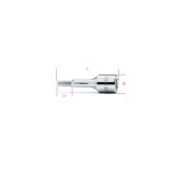 Beta 910ME 5 Chiavi a bussola a mano maschio esagonale con attacco quadro femmina 3/8" cromate 009100505