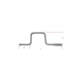 Beta 920/46 Quadro maschio 1/2" con manovella cromato 009200862
