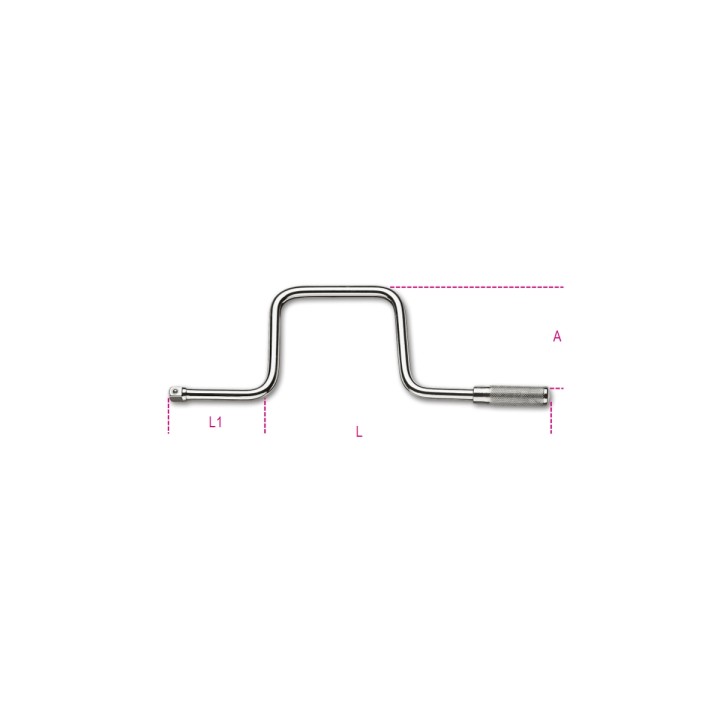 Beta 920/46 Quadro maschio 1/2" con manovella cromato 009200862