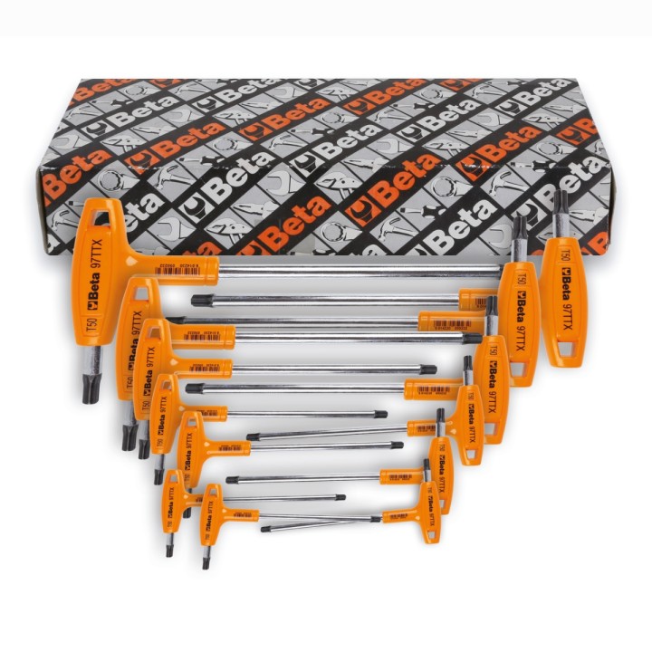 Beta 97TTX/S6 Serie di chiavi maschio piegate con impugnatura per viti con impronta Torx® cromate 000970791