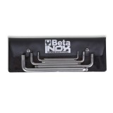 Beta 96BPINOX/B6 Serie di 6 chiavi maschio esagonale piegate con estremità sferica, in acciaio inossidabile, in busta 000961455