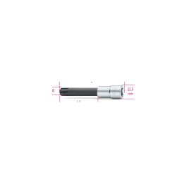 Beta 920ES 11 Chiavi a bussola a mano maschio per viti con impronta esascanalata con attacco quadro femmina 1/2" cromate - inser