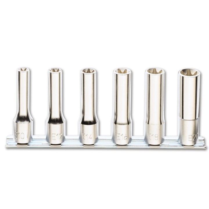 Beta 920FTX-LSB6 Serie di 6 chiavi a bussola a mano lunghe per viti con testa a profilo Torx® (art. 920FTX/L) su supporto 009200