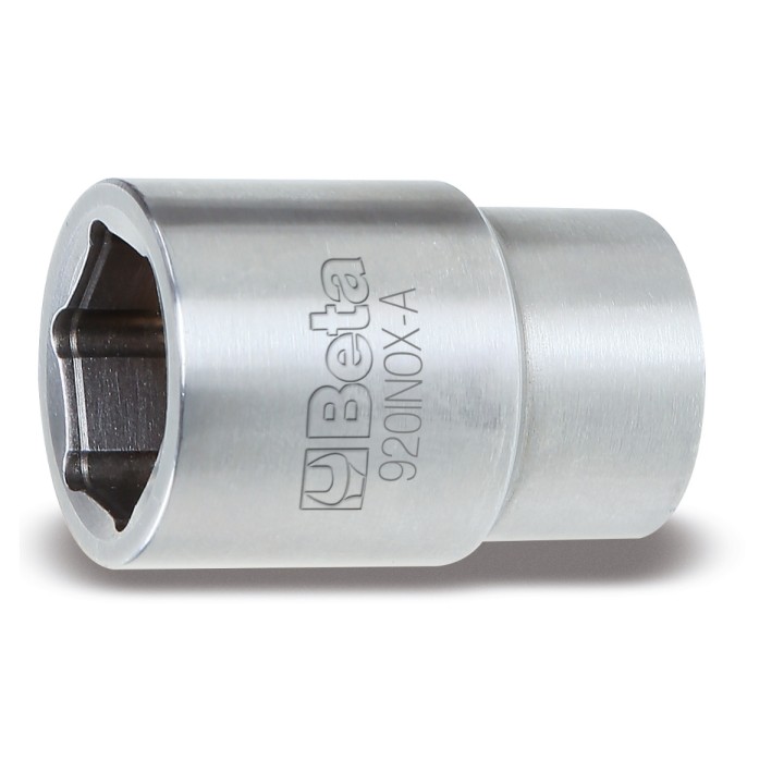 Beta 920INOX-A 22 Chiavi a bussola con attacco quadro femmina 1/2" bocca esagonale, in acciaio inossidabile 009203022