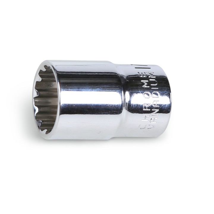 Beta 920U 32 Chiavi a bussola a mano con attacco quadro femmina 1/2" bocca multimpronta, cromate 009201732