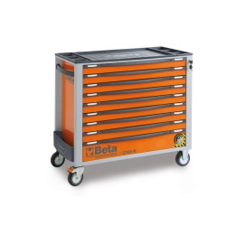 Beta BW 2400S XLO9/E-XXL Cassettiera mobile con nove cassetti, con sistema antiribaltamento, modello lungo, e assortimento di 71